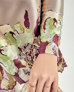 SIPO Eid Nouvelle Collection Modeste Ensemble Baju Kurung pour Femmes Musulmanes Tissu en Dentelle Chinois Service OEM Broderie Florale - Product Image 5