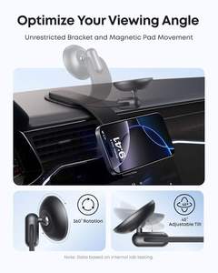 ที่ยึดโทรศัพท์ในรถยนต์ Anker Nano พร้อมฐานยึดแบบถอดได้ปรับหมุนได้ 360 องศา และวงแหวนแม่เหล็กสำหรับที่ยึดโทรศัพท์ในรถยนต์แบบ 360 องศา - Product Image 2