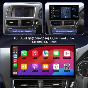 Сенсорный экран 13,1 дюймов HD1920 * 932 Android 13 CARPLAY для Audi Q5 2009 2010 2016 с правым рулем автомобиля GPS BT 4GLTE
