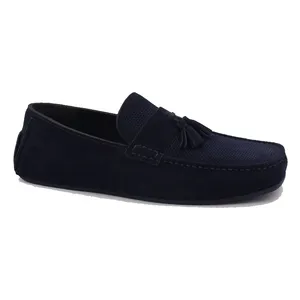 फैक्टरी थोक फैशन पेशेवर नीले काले क्लासिक लक्जरी ब्रांड शीर्ष गुणवत्ता इतालवी शुद्ध चमड़े के पुरुषों के ड्राइविंग जूते