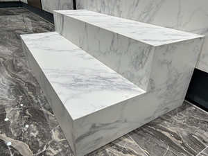 Losas de Porcelana Brillante con Aspecto de Mármol, Azulejos de Porcelana Blanco Hueso, Losas de Piedra de Mármol para Cementerio, Pared de Piedra Sinterizada con Colores Rosa - Product Image 4