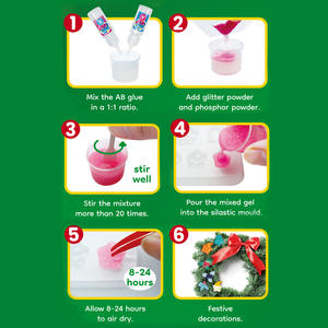 Fun Kids DIY Take-Apart Christmas <span class=keywords><strong>Plastilina</strong></span> Toy Color Play Dough Art Craft para pintar hecho <span class=keywords><strong>de</strong></span> plástico duradero - Product Image 4