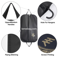Housse de protection anti-poussière pour vêtements avec fermeture éclair et logo