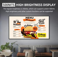 Écran LCD publicitaire de haute qualité 32 43 55 65 pouces pour affichage mural, idéal pour les centres commerciaux, les restaurants et les hôtels
