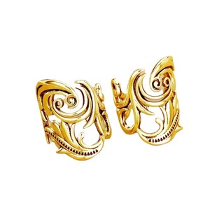 Orecchini a Clip Vintage a Forma di Foglia per Donne, Senza Piercing, Gioielli Minimalisti alla Moda - Product Image 1