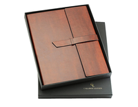 Carnet A5 en cuir PU à couverture rigide avec fermeture à boucle, logo personnalisé imprimé, cadeau d'affaires pour réunions, vente en gros