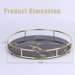 <span class=keywords><strong>2023</strong></span> nouveau design style européen antique plateau de service en métal antique plateaux en miroir antiques affichage pour la maison décorative - Product Image 6
