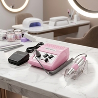 Machine à ongles professionnelle mini en plastique, moteur à balais 30000 tr/min, certifiée CE/RoHS, garantie 1 an, manucure portable