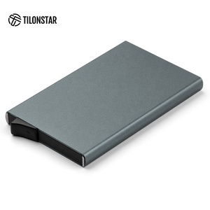 TILONSTAR TWM110 Custom <b>Slim</b> Business <b>Card</b> Case Aluminum Pop Up Credit <b>Card</b> <b>Holder</b> with RFID Blocking - Product Image 1