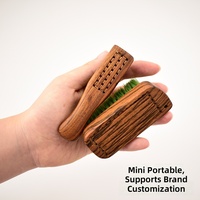 Brosse de nettoyage LEBANG à poils haute densité, manche en bois noir de qualité supérieure, robuste et durable, nouée à la main, pour bricolage et OEM