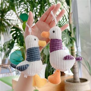 <span class=keywords><strong>Porte</strong></span>-clés et ornements suspendus en peluche de coton PP lavé, mignons, motif mouette et canard, style célébrité internet, pour cadeau de princesse ou pour couples - Product Image 3