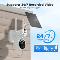 Full HD Night Vision 8MP Dual Lens 4G SIM Card Outdoor Wireless Ptz CCTV Solar Panel Camera Security