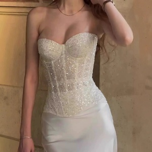 <span class=keywords><strong>Ensemble</strong></span> deux pièces sexy <span class=keywords><strong>pour</strong></span> femme : haut <span class=keywords><strong>bustier</strong></span> à sequins <span class=keywords><strong>et</strong></span> <span class=keywords><strong>jupe</strong></span> <span class=keywords><strong>longue</strong></span> – Tenue élégante d'été - Product Image 3