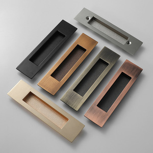 Poignée de porte coulissante encastrée minimaliste en alliage de zinc, poignée dissimulée pour armoire et porte de cuisine - Product Image 2