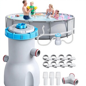 <span class=keywords><strong>Pompe</strong></span> de filtration <span class=keywords><strong>pour</strong></span> <span class=keywords><strong>piscine</strong></span> hors sol |   Économie d'énergie, double <span class=keywords><strong>action</strong></span>, accélère le débit d'eau, capture les débris, améliore la clarté, capacité de 800 GPH, facile à utiliser - Product Image 1