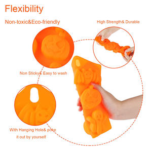 Nuevos productos, éxito en ventas internacionales, set de moldes para chocolate con forma de calabaza de Halloween, calavera, sombrero de mago, murciélago y pastel - Product Image 4