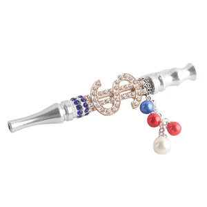 Boquilla de shisha elegante con diseño de signo de dólar de diamante, punta de aleación única para hookah, boquilla lavable para pipa de agua, cadena de joyería - Product Image 5