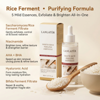 Sérum Hydratant au Riz et Céramide, Exfoliation Douce, Soin Réparateur Lissant pour la Peau, Marque Privée