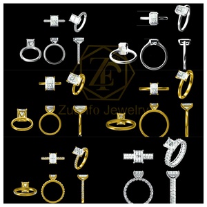 Nhẫn kim cương nhân tạo CVD, cắt Radiant, 1CT 2CT 3CT, chất lượng IGI D VS1 VVS1 VVS2, vàng 14K 18K, nhẫn cưới, nhẫn đính hôn, trang sức đặt làm riêng - Product Image 5