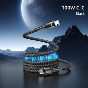 Cable USB C Magnético con Carga Rápida PD 240W 6A, Trenzado de Nailon, Anti-Enredos, para iPhone 17, <span class=keywords><strong>Samsung</strong></span>, Macbook, con Indicador LED - Product Image 3