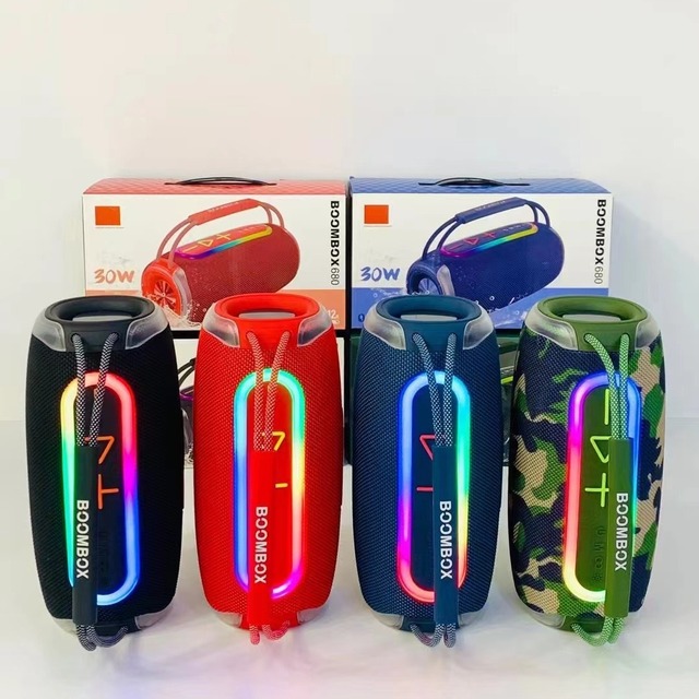 Portable New  Speaker High Power with RGB LED Wireless Heavy Bass Speaker for Outdoor Use