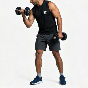 Camisetas sin mangas de algodón de alta calidad al por mayor, diseño personalizado con serigrafía, camisetas deportivas ajustadas para entrenamiento, para hombre - Product Image 4