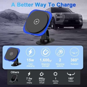 <b>Car</b> Wireless Charger 15W Fast Charging <b>Clip</b> On Air Vent Phone Holder For iPhone 15 16 Navigation Mount - Product Image 4