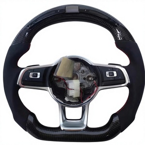Volant DOS pour <span class=keywords><strong>Golf</strong></span> 8 Golf8 Mk7 Mk8 <span class=keywords><strong>gti</strong></span> <span class=keywords><strong>7r</strong></span> Volants pour Volant Volant Carbon Fiber Alcantara LED Volant - Product Image 1