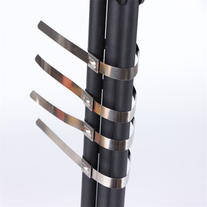 رباط كابلات من الفولاذ المقاوم للصدأ <span class=keywords><strong>304</strong></span> بقطر 4.6 مم، رباط معدني للاستخدام الخارجي، رباط كابلات للجسور البحرية، مقاوم للتآكل وذاتي القفل - Product Image 3