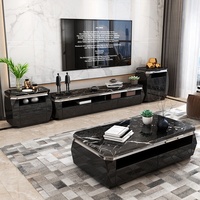 Meuble de salon en marbre blanc, design moderne et simpliste, haut de gamme, idéal pour Table basse ou Tv, CF020