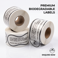 Rollo de Etiquetas de Vinilo Transparente para Higiene de Trajes de Baño, Adhesivos Impermeables para Ropa Interior, Rollo de Etiquetas de Embalaje Impresas Personalizadas