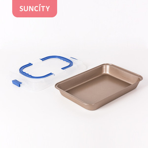 Suncity Cake <b>Pan</b> Rectangle <b>With</b> <b>Lid</b> Reusable Baking Dish For Cake Mold - Product Image 4
