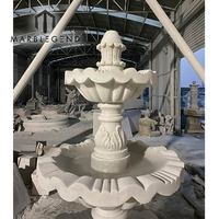 Fuente de mármol blanco PFM China, tamaño personalizado, exterior e interior, moderna