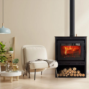 Chimenea de Leña Independiente para Villa, de Acero al Carbono, con Vista de Cristal, Diseño Moderno, Combustible de Pellets, Calefacción de 14kw, 120-150 M2 - Product Image 5