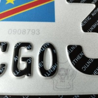 Plaques d'immatriculation personnalisées et réfléchissantes pour moto et voiture, gravées sur mesure, pour les appels d'offres gouvernementales au Congo