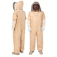 Nouvelle combinaison de protection légère pour apiculteur 2026, couleur abricot, en polyester-coton, sans gants, tailles XL XXL (1 pièce)