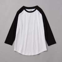 Streetwear de haute qualité Raglan Heavyweight 100% coton T-shirt à manches trois-quarts impression T-shirt personnalisé