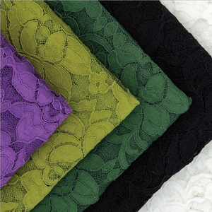 Sang Trọng Màu Trắng Đen 150Cm Nylon 90% Spandex 10% Ren Dệt Đầy Màu Sắc Thêu Ren Vải Cho Phụ Nữ Ăn Mặc - Product Image 2