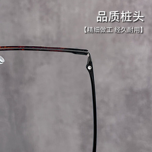 Lunettes de vue pour hommes style Linde demi-cerclées écaille de tortue 2672 Monture ultralégère largeur moyenne Verres en plastique Origine Danyang - Product Image 4