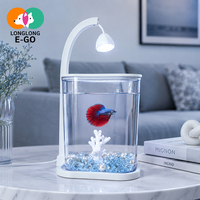 Aquarium de bureau rectangulaire ultra-clair et créatif, populaire, avec plantes aquatiques, spécial pour Betta, décoration intérieure