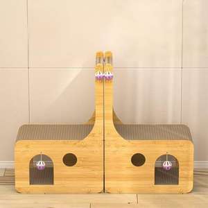 Rascador para Gatos OEM/ODM con Casa de Hierba Gatera, Venta al por Mayor, Mueble Clásico de Cartón Corrugado, Embalaje de Cartón - Product Image 5