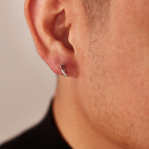 डेन्टी कस्टम इयररिंग स्टेनलेस स्टील गहने पुरुषों के लिए गहने थोक ओम और गंध गहने - Product Image 5