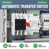 Interrupteur de transfert automatique double alimentation (ATS) sur rail DIN CNFLY AC 690V 10kA 3P, de la puissance urbaine au générateur 63A 100A 125A
