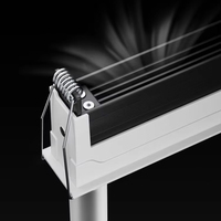 Projecteur linéaire LED encastré moderne et orientable 6W/10W, en aluminium, pour éclairage de secours