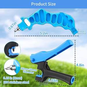 Herramienta de perforación para riego por goteo, cortador de tubos rápido de 13,4 cm, punzón manual para tubos de PE - Product Image 3