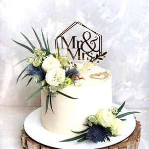 ที่วางเค้กอะคริลิครูปท็อปเปอร์สำหรับเจ้าสาวและเจ้าบ่าวของตกแต่งหน้าเค้กปาร์ตี้ครบรอบแต่งงานเค้กทองคู่คัพเค้ก - Product Image 2
