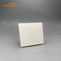 Interruptor de Luz Curvo con Acabado Cepillado, Diseño 2025, Enchufe Blanco BS1363 de 3 Vías y 20A, Material de PC con NFC para Decoración del Hogar y Hoteles