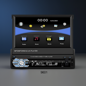 Reproductor MP5 Retráctil Manual de 1 Din y 7 Pulgadas con CarPlay Inalámbrico Universal - Product Image 3