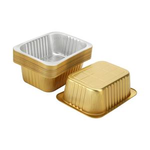Disposable Aluminum <b>Foil</b> Takeaway Box With Lid Single Serving Food <b>Container</b> For Takeout Packaging - Product Image 3
