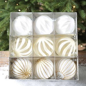 Bola Hueca con Diseño Navideño de 6cm-8cm, Adorno Colgante para Árbol de Navidad con Escena Navideña - Product Image 5